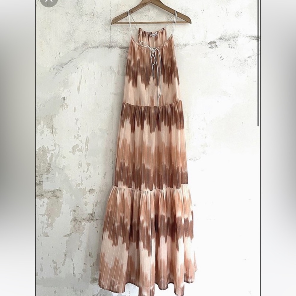 Nymane Elia dress in pink ikat print NWT